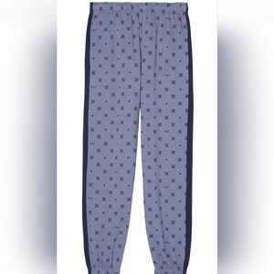 🥳🥳Victoria's Secret Pink Blue Patterned Jogger Pants New! Size XL